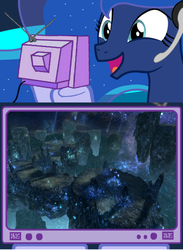 Size: 438x600 | Tagged: safe, princess luna, gamer luna, g4, exploitable meme, luna wasteland, soul sacrifice, tv meme