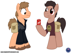 Size: 4000x3000 | Tagged: safe, artist:template93, oc, earth pony, pony, can, high res, male, ponified, saddle bag, simple background, soda, stallion, transparent background