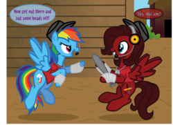 Size: 3047x2200 | Tagged: safe, artist:inkrose98, rainbow dash, oc, g4, crossover, scout (tf2), team fortress 2