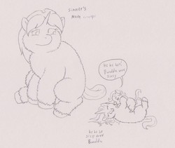 Size: 1500x1264 | Tagged: safe, artist:santanon, fluffy pony, fluffy pony foals, fluffy pony mother, simmer