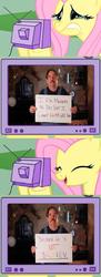 Size: 511x1403 | Tagged: safe, fluttershy, g4, exploitable meme, father, feels, fluttercry, gay, gay pride, it's ok to be gay, male, pride, sign, text, tv meme