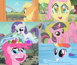 Size: 1706x1440 | Tagged: safe, screencap, applejack, fluttershy, pinkie pie, rainbow dash, rarity, twilight sparkle, butterfly, g4, season 1, the cutie mark chronicles, applebetes, blank flank, collage, cute, dashabetes, diapinkes, eye reflection, female, filly, filly applejack, filly fluttershy, filly pinkie pie, filly rainbow dash, filly rarity, filly twilight sparkle, flying, foal, gem, jackabetes, rainbow, rainbow dash can fly, rainbow eyes, raribetes, reflection, rock farm, shyabetes, so many wonders, sonic rainboom, sparkly eyes, speed lines, sweet dreams fuel, twiabetes, wide eyes, wingding eyes, younger