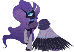 Size: 776x554 | Tagged: safe, artist:senwyn1, idw, nightmare rarity, g4, clothes, dress, female, simple background, solo, transparent background, vector