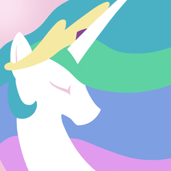 Size: 2000x2000 | Tagged: safe, artist:thespengineer, princess celestia, g4, eyes closed, female, minimalist, portrait, solo