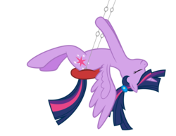 Size: 4500x3500 | Tagged: safe, artist:northernthestar, twilight sparkle, alicorn, pony, g4, alternate hairstyle, female, mare, simple background, solo, swing, transparent background, twilight sparkle (alicorn), vector
