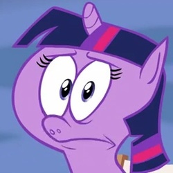 Size: 300x300 | Tagged: safe, artist:hotdiggedydemon, twilight sparkle, .mov, g4, female, reaction image, solo