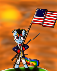 Size: 2519x3165 | Tagged: safe, artist:shiningarmor22, rainbow dash, g4, american revolution, female, flag, history, solo, united states