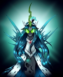 Size: 2018x2463 | Tagged: safe, artist:yula568, queen chrysalis, changeling, changeling queen, g4, female, solo