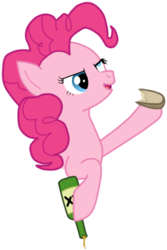 Size: 287x430 | Tagged: safe, artist:souleevee99, pinkie pie, g4, drunk, female, simple background, solo, transparent background, vector