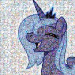 Size: 4960x4960 | Tagged: safe, artist:lacon-te, princess luna, g4, absurd resolution, mosaic, s1 luna