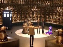 Size: 960x720 | Tagged: safe, twilight sparkle, equestria girls, g4, my little pony equestria girls, asylum of the daleks, dalek, daleks, doctor who, exploitable meme, meme, poor quality, tardis, twiscream