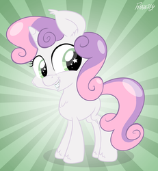 Size: 1200x1300 | Tagged: dead source, safe, artist:slitherpon, sweetie belle, g4, braces, female, solo