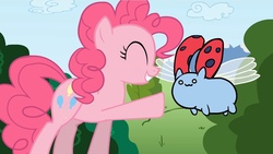 Size: 1267x714 | Tagged: safe, artist:tiarawhy, pinkie pie, g4, animated at source, bravest warriors, catbug, flash, youtube link