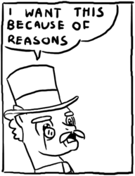 Size: 353x460 | Tagged: safe, oc, oc only, hat, monochrome, monocle, moustache, reaction image, three word phrase, top hat