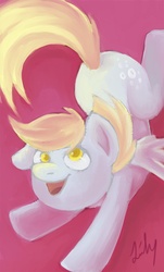 Size: 454x750 | Tagged: safe, artist:lilypaints, derpy hooves, pegasus, pony, g4, female, mare, solo