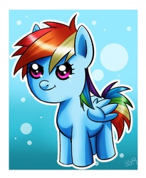 Size: 627x763 | Tagged: safe, artist:princesssilverglow, rainbow dash, g4, female, solo, younger