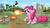 Size: 2880x1620 | Tagged: safe, artist:apollobroda, pinkie pie, earth pony, pony, g4, ? block, burp, crossover, female, fire, fire breath, fire flower, fireball, ice flower, implied vore, mare, nintendo, platformer, power-up, solo, super mario, super mushroom, warp pipe, worried