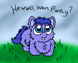 Size: 631x507 | Tagged: safe, artist:mr tiggly the wiggly walnut, fluffy pony, fluffy pony foal, solo