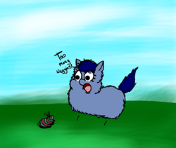 Size: 570x480 | Tagged: safe, artist:aichi, caterpillar, fluffy pony, fluffy pony original art, legless, solo