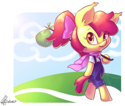 Size: 3325x2820 | Tagged: safe, artist:jggjqm522, apple bloom, earth pony, pony, g4, bipedal, female, solo