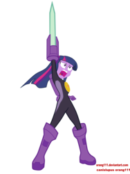 Size: 3000x4000 | Tagged: safe, artist:orang111, twilight sparkle, equestria girls, g4, my little pony equestria girls, crossover, cyber sword, exploitable meme, female, mega man (series), megaman battle network, meme, simple background, solo, sword, transparent background, twiscream, weapon