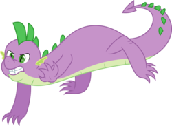 Size: 1024x748 | Tagged: safe, artist:hawk9mm, spike, dragon, g4, secret of my excess, greed spike, gritted teeth, male, older, older spike, quadrupedal spike, simple background, solo, teenage spike, teenaged dragon, teenager, transparent background, vector