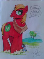 Size: 720x960 | Tagged: dead source, source needed, useless source url, safe, artist:andypriceart, big macintosh, smarty pants, earth pony, pony, g4, male, solo, stallion, traditional art