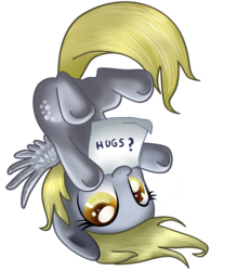 Size: 4875x5557 | Tagged: safe, artist:pridark, derpy hooves, pegasus, pony, g4, absurd resolution, chibi, cute, female, mare, mouth hold, note, pridark is trying to murder us, simple background, solo, transparent background, upside down