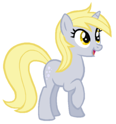 Size: 530x563 | Tagged: safe, artist:durpy, derpy hooves, minuette, oc, oc only, oc:derpygate, pony, unicorn, g4, female, fusion, fusion:derpy hooves, fusion:minuderp, fusion:minuette, mare, solo, underp, visual pun