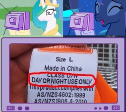 Size: 901x800 | Tagged: safe, princess celestia, princess luna, g4, exploitable meme, fail, tv meme