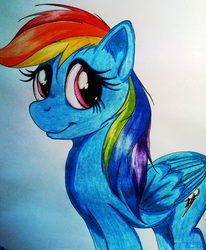 Size: 1413x1717 | Tagged: safe, artist:tomek2289, rainbow dash, g4, female, solo, traditional art