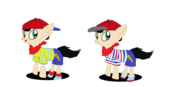 Size: 900x447 | Tagged: safe, artist:sp19047, earthbound, earthbound beginnings, ninten, nintendo, ponified