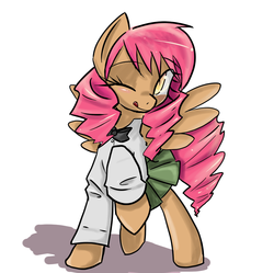 Size: 921x916 | Tagged: safe, artist:acharmingpony, pony, clothes, katawa shoujo, misha, ponified, solo