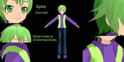 Size: 4000x2000 | Tagged: safe, artist:girlanimeprincess, spike, g4, do not steal, humanized, male, mmd, solo