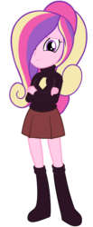 Size: 2400x5800 | Tagged: safe, artist:beavernator, artist:cool77778, princess cadance, hoofbeat 2, equestria girls, g4, female, simple background, solo, transparent background, vector