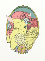 Size: 450x600 | Tagged: safe, artist:fillyphalanx, fluttershy, g4, female, portrait, solo