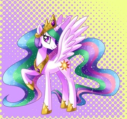 Size: 641x600 | Tagged: safe, artist:semehammer, princess celestia, g4, abstract background, female, solo