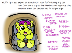 Size: 854x634 | Tagged: safe, artist:mr tiggly the wiggly walnut, fluffy pony, car ride, fluffy tips, solo