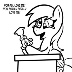 Size: 500x500 | Tagged: safe, artist:pembroke, derpy hooves, pegasus, pony, g4, crying, female, mare, monochrome, solo