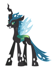 Size: 600x825 | Tagged: safe, artist:disfiguredstick, queen chrysalis, changeling, g4, changeling king, king metamorphosis, male, rule 63, simple background, solo, transparent background, vector