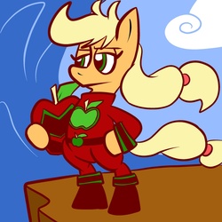 Size: 1024x1024 | Tagged: safe, artist:pembroke, applejack, earth pony, pony, g4, bipedal, female, power rangers, solo