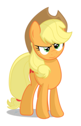 Size: 999x1549 | Tagged: safe, artist:nolycs, applejack, g4, female, hat, o.o, simple background, solo, transparent background, vector