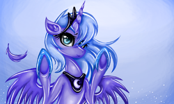 Size: 854x512 | Tagged: safe, artist:silvercommando, princess luna, g4, female, s1 luna, solo