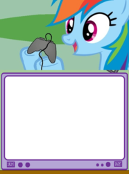 Size: 564x760 | Tagged: safe, rainbow dash, g4, exploitable, exploitable meme, gamerdash, template, tv meme