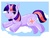 Size: 800x600 | Tagged: safe, artist:ice snow flower, twilight sparkle, balloon pony, g4, balloon, inanimate tf, inflatable, sky background, solo, transformation