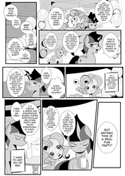 Size: 2202x3115 | Tagged: safe, artist:0ryomamikado0, pinkie pie, twilight sparkle, comic:the unexpected love life of dusk shine, g4, comic, dusk shine, manga, rule 63