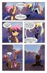 Size: 1320x2040 | Tagged: safe, artist:karzahnii, rainbow dash, scootaloo, g4, comic, kite, rain, storm, tales from ponyville, wet mane