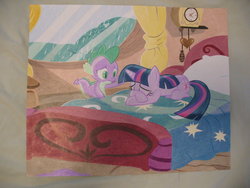 Size: 1024x768 | Tagged: safe, artist:aikidopony, screencap, spike, twilight sparkle, g4, magical mystery cure, my little pony: friendship is magic, traditional art