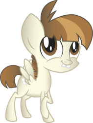 Size: 759x1001 | Tagged: safe, artist:drawponies, artist:jakage, featherweight, pegasus, pony, g4, colt, foal, male, simple background, solo, transparent background, vector, wrong neighborhood