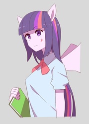 Size: 500x700 | Tagged: safe, artist:yow, twilight sparkle, equestria girls, g4, female, humanized, ponied up, solo, winged humanization